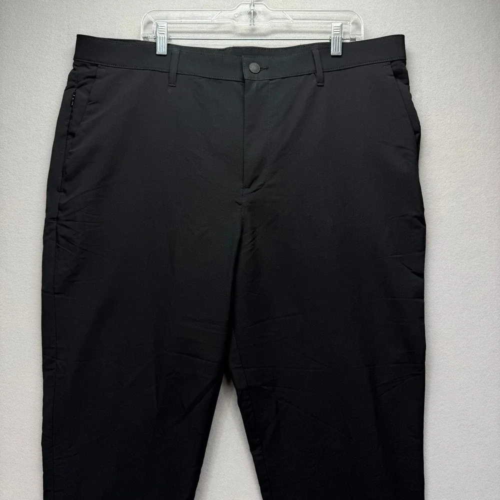 Banana Republic Chino Pant Mens 40x34 Black Active Tech Straight Fit Performance